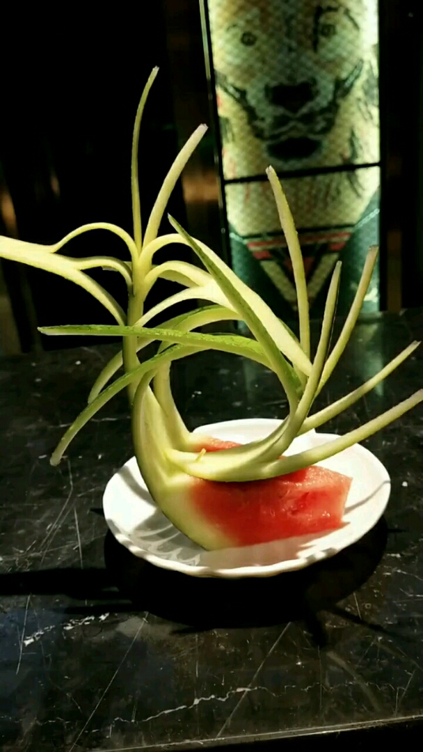 教大家切个西瓜草花,喜欢的给个双击