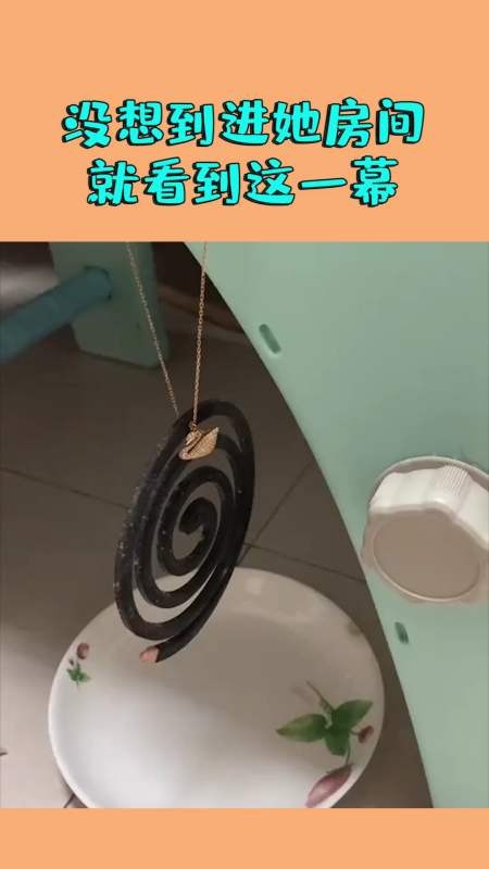搞笑段子#刚才妈妈在找东西点蚊香,没想到进她房间,就看到这一幕!
