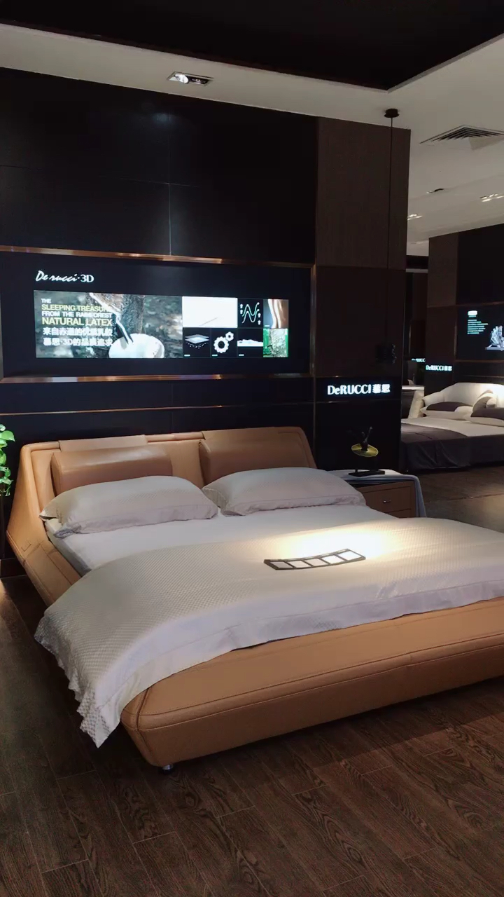 慕思高档皮床,形象款广告款,放在家里效果太好了.