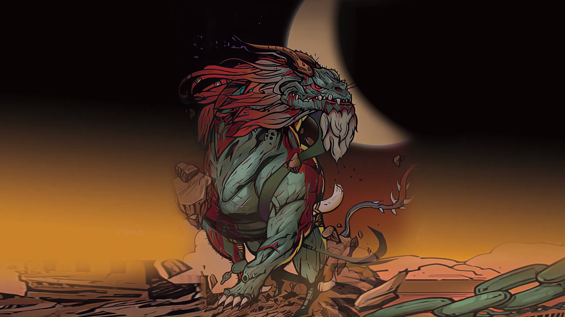 龙的第十二个儿子饕餮是个十足的吃货饿急眼了自己身上的肉都不放过