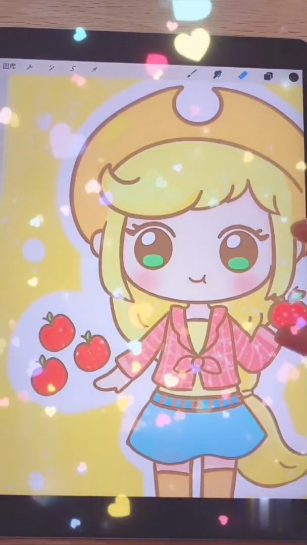 小马宝莉苹果嘉儿卡通画,原来这么可爱啊