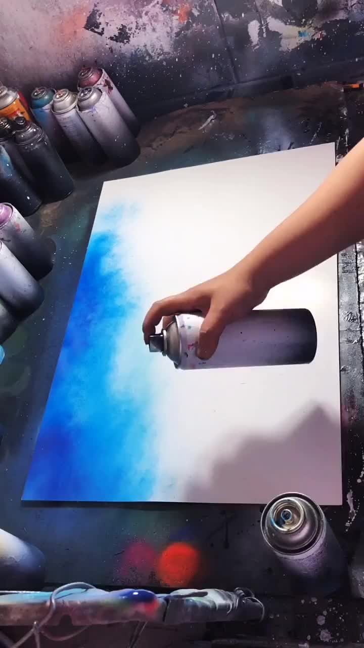 情侣题材喷漆画,天下有情人终成眷属.