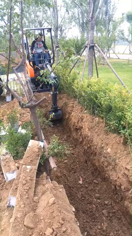 客户真实反馈,园林绿化,市政,果园大棚就用山鼎小型挖掘机