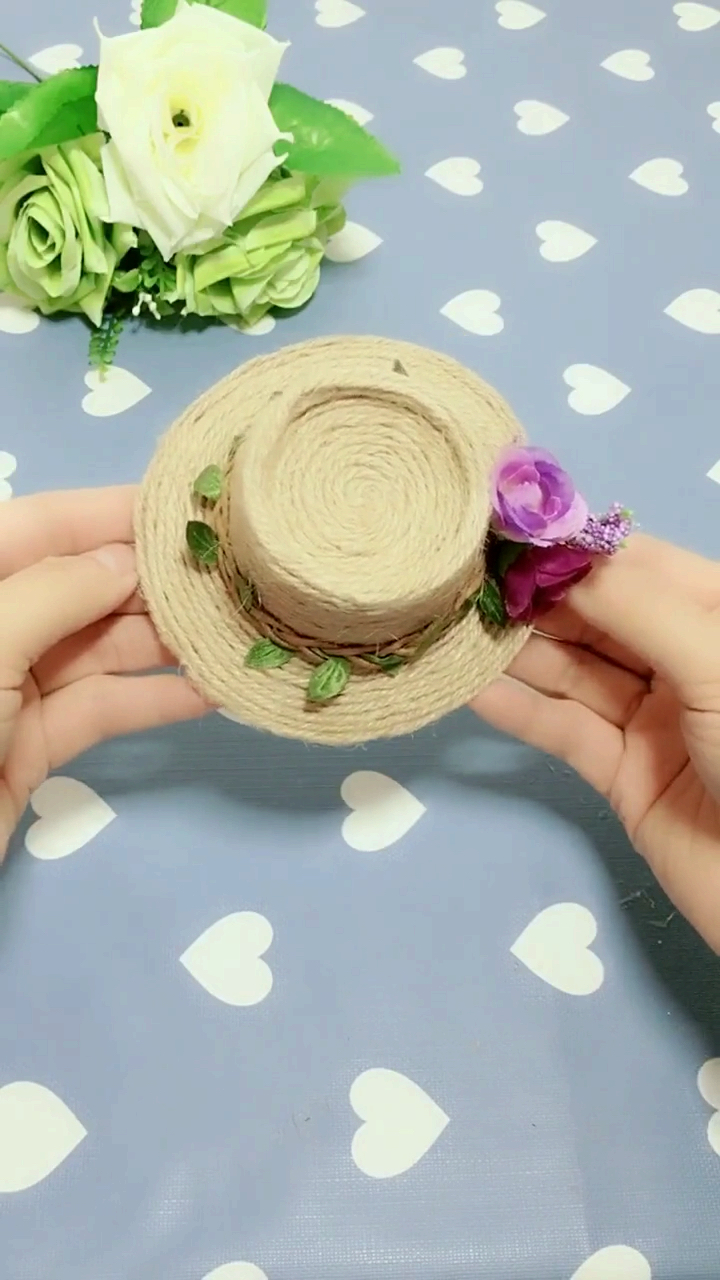 手工制作#一次性纸杯做小草帽