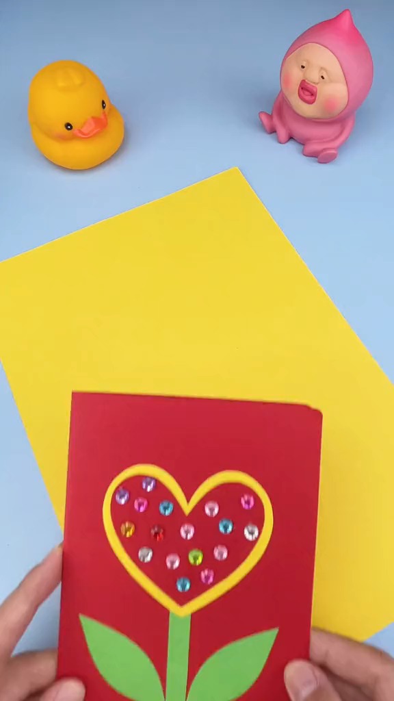 手工制作超简单的爱心贺卡