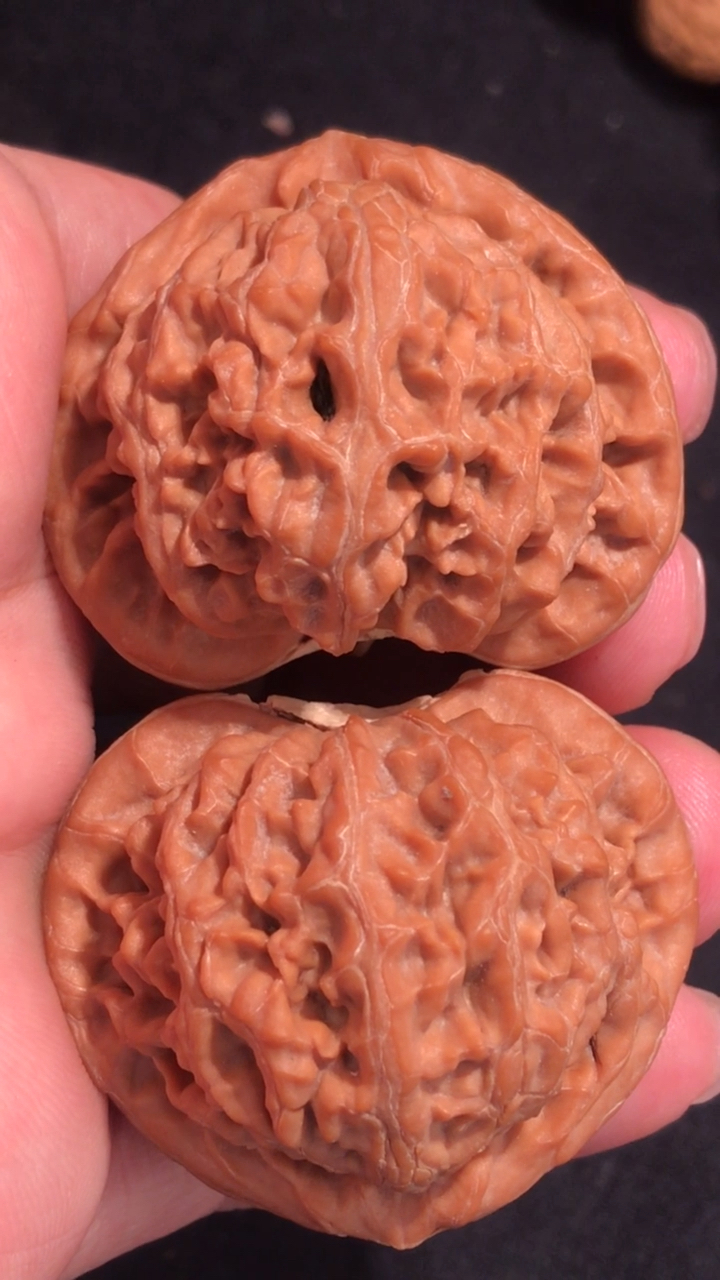 文玩核桃,看看这对能盘出牛津红嘛?