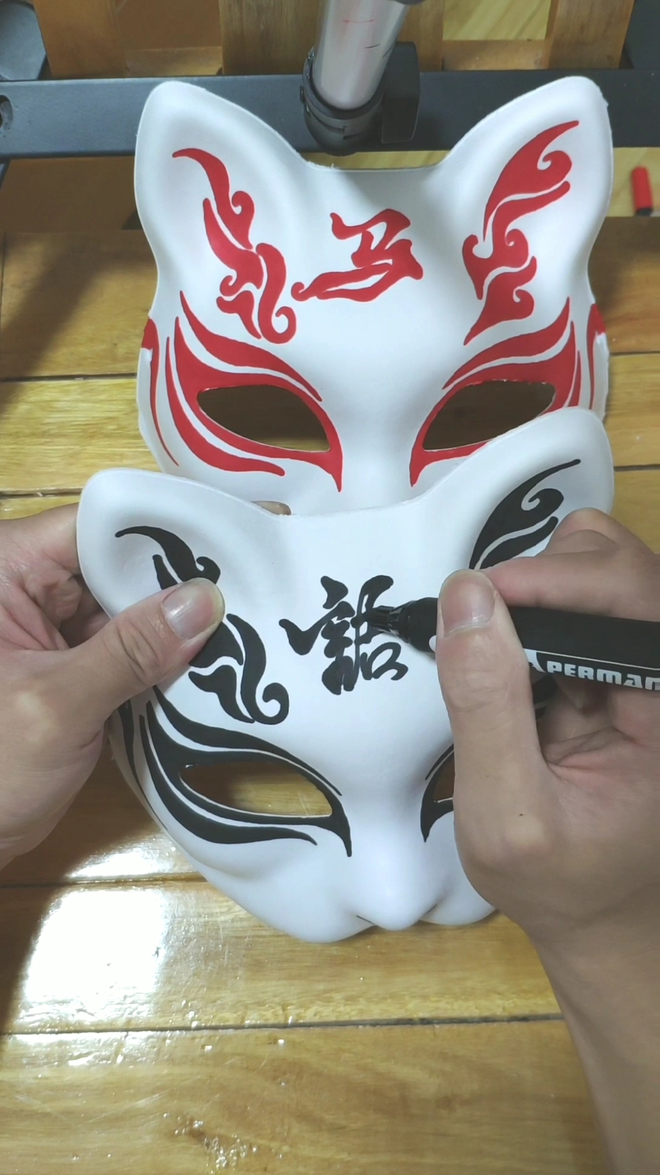 画画原来如此简单#-"欣"字面具图案加字体原创设计搭配,其实每一天