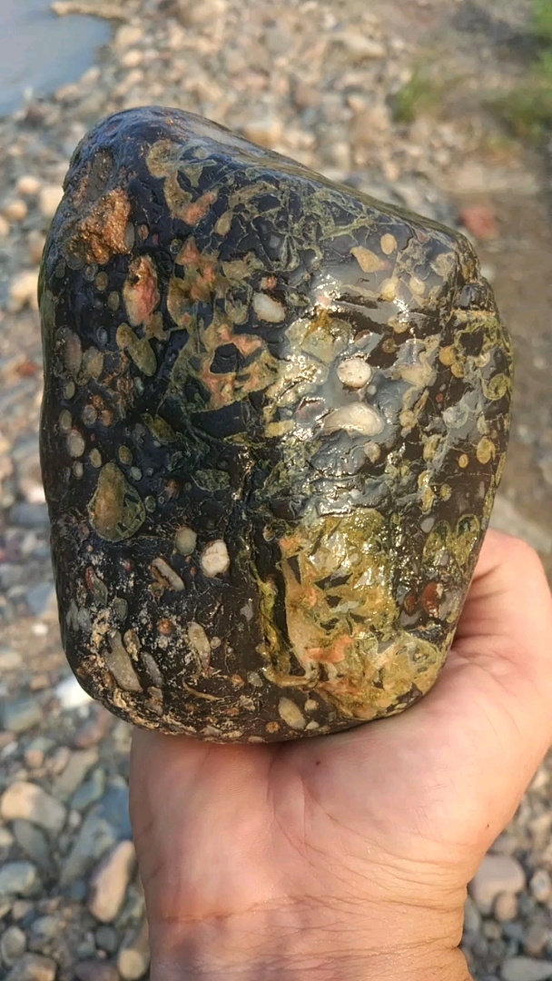 水冲原石梅花玉