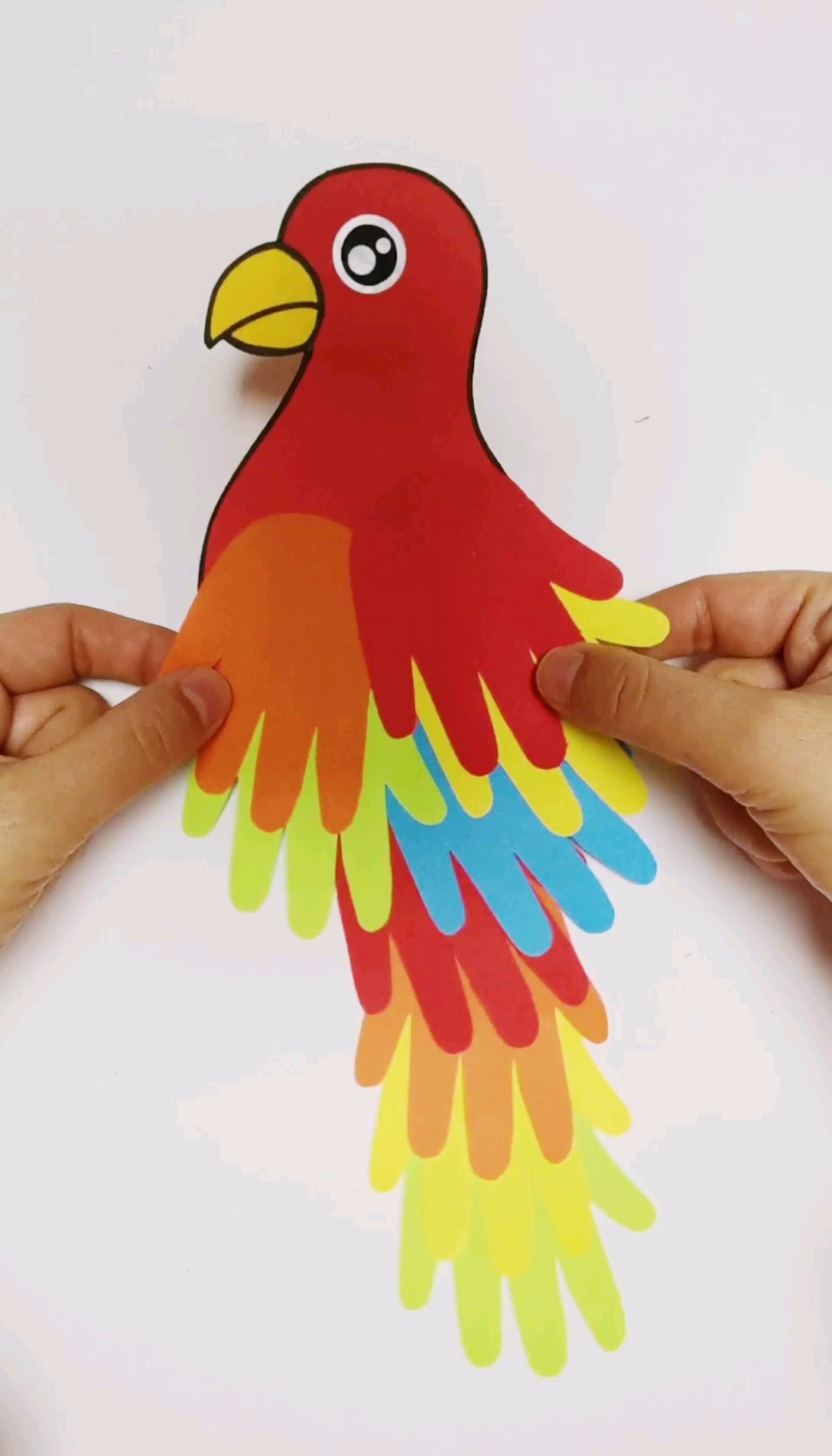 手工制作#手掌鹦鹉来喽