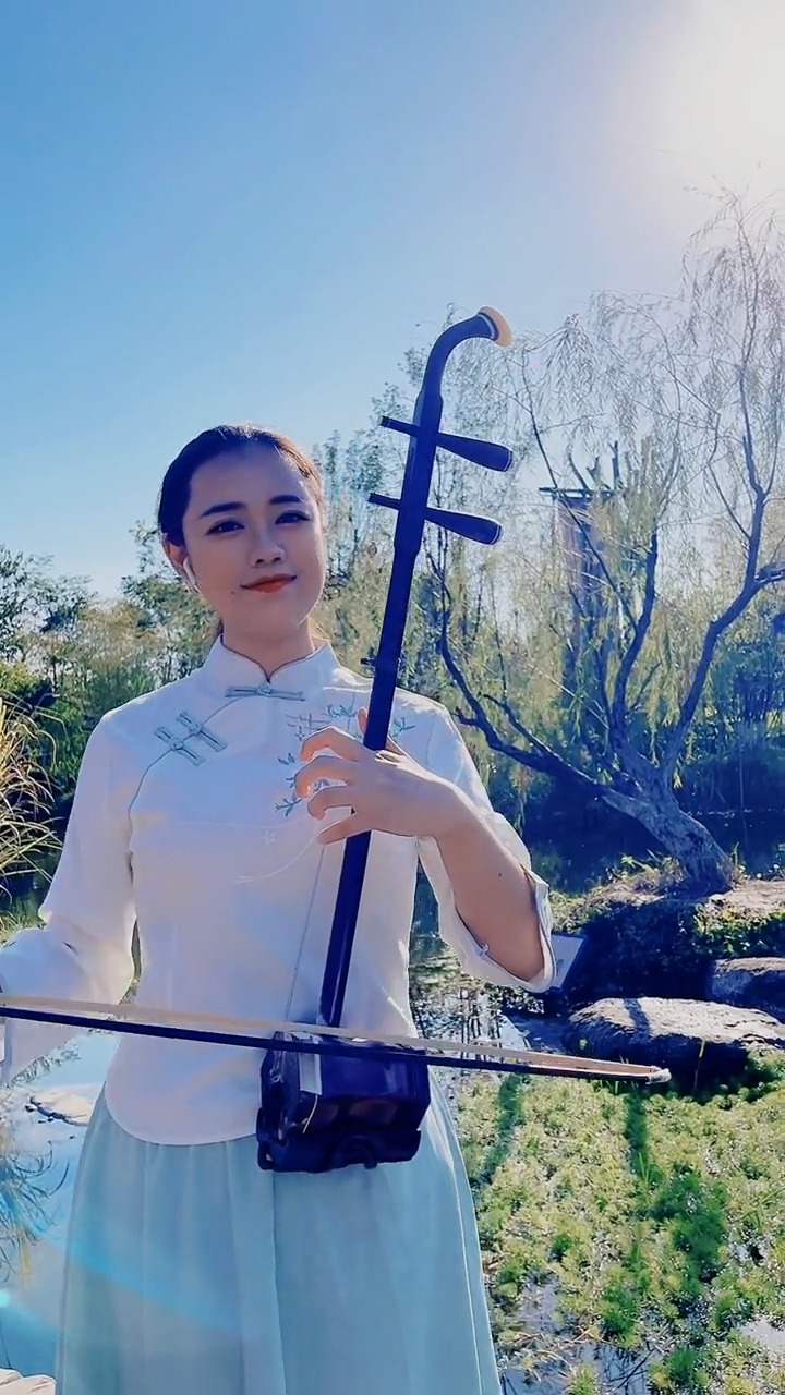 古典中国风国风古韵民乐艺术欣赏二胡拉奏康美之恋传承弘扬民乐文化