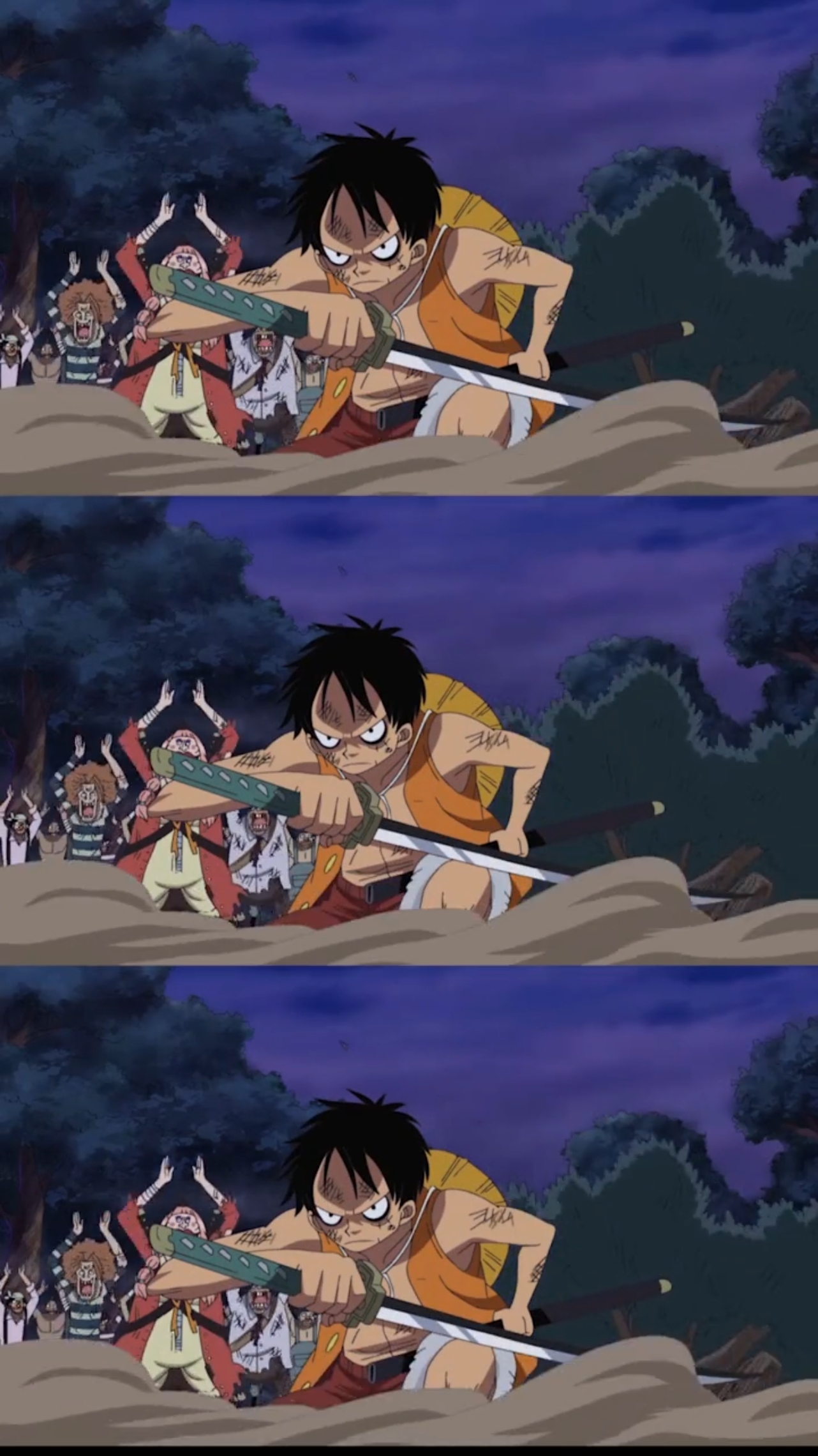 动漫#草帽一伙三剑客