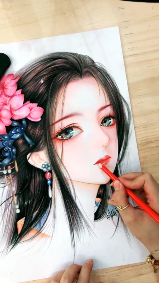 手绘#古风小姐姐,有喜欢的吗