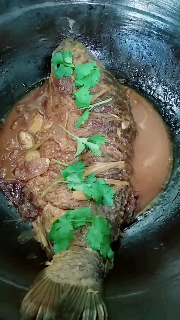 自制美食#大鲤鱼炖好了
