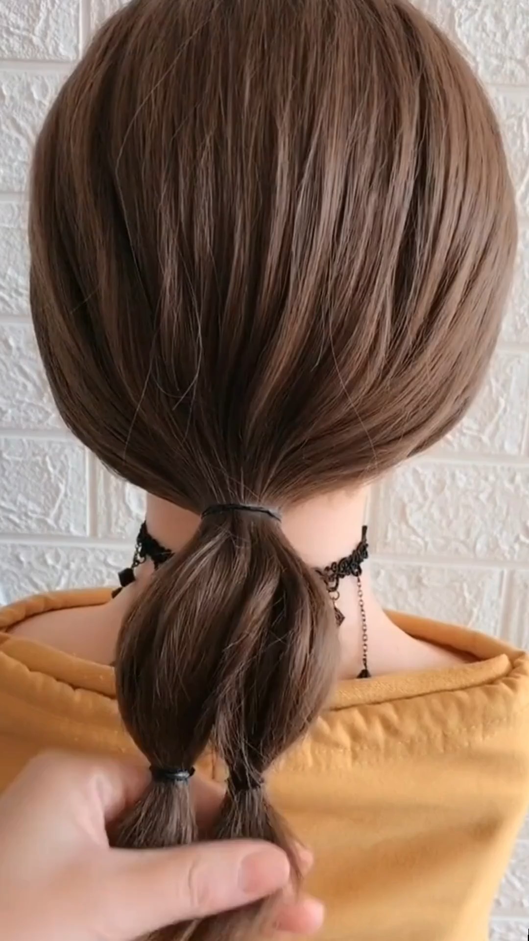 最美的低丸子头教程,谁扎谁漂亮的那一种,太美了