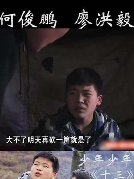 变形计何俊鹏偷懒不愿意去砍柴廖洪毅很生气就用了这样的方式