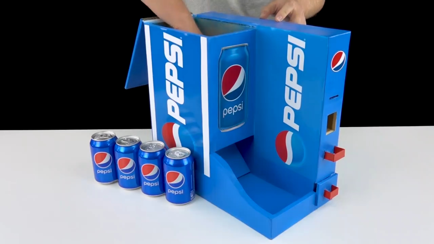 优秀如我#纸箱玩具diy售货贩卖机立体手工制造益智科学折纸儿童实验