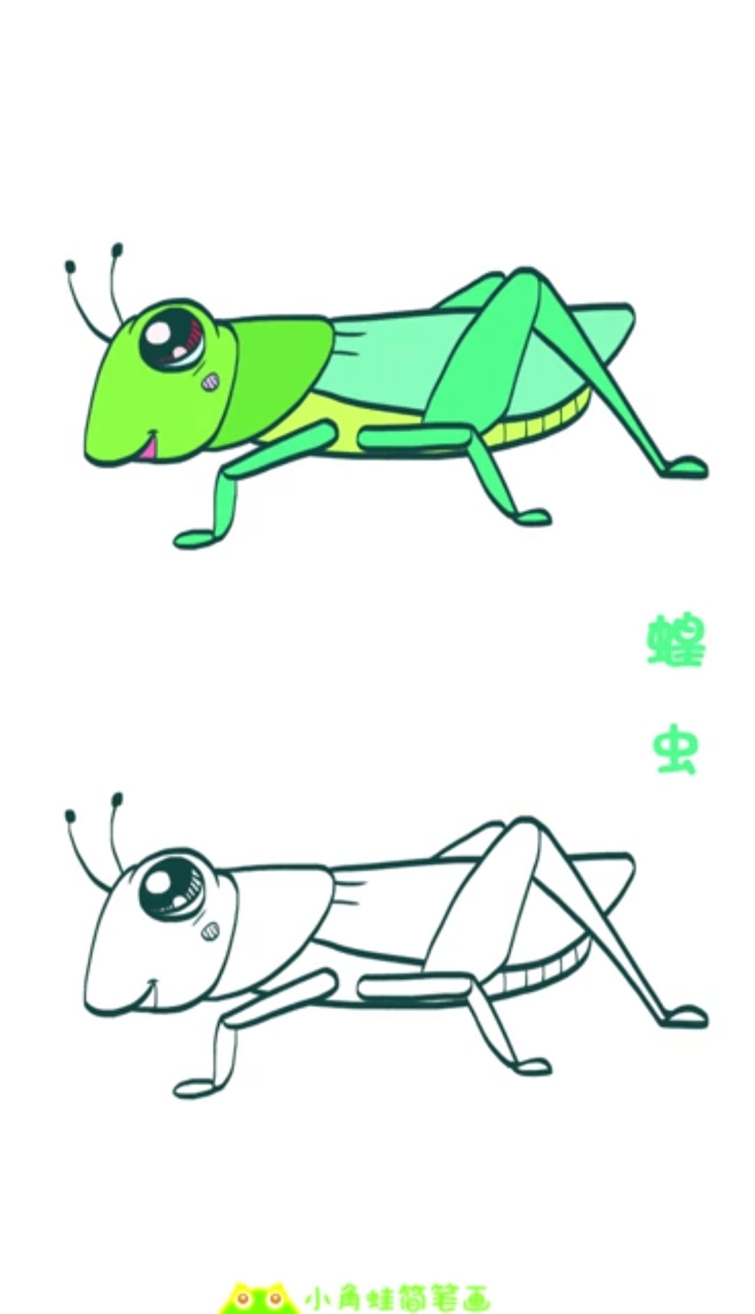 简笔画#简笔画大全,蝗虫