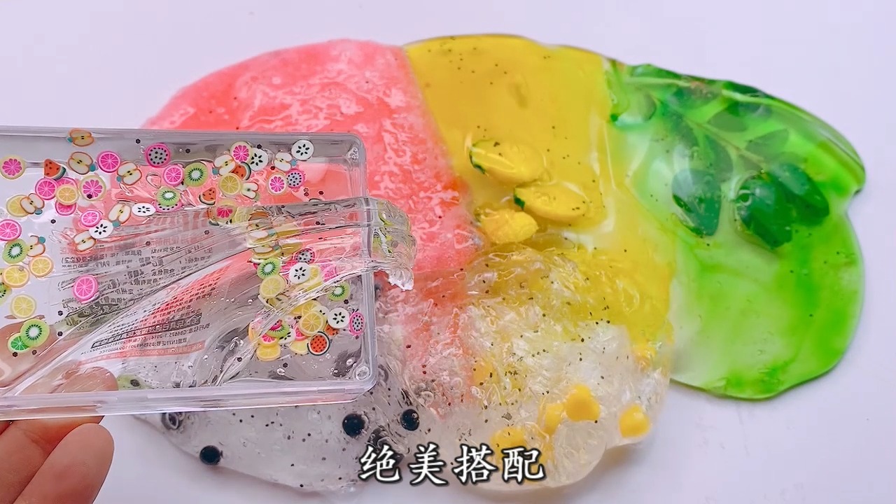 史莱姆泥巴起泡胶#水果混泥大pk,6盒碎碎冰vs草莓透泰