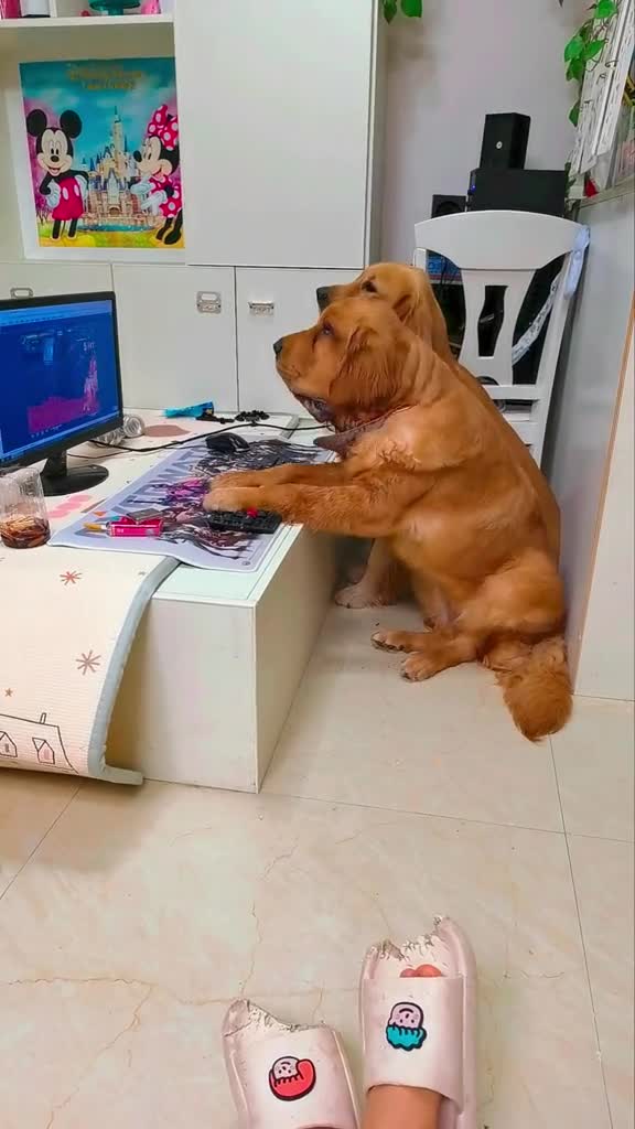 国外的狗狗会玩游戏,就正常!咱们的狗狗会玩游戏,就不行?-度小视