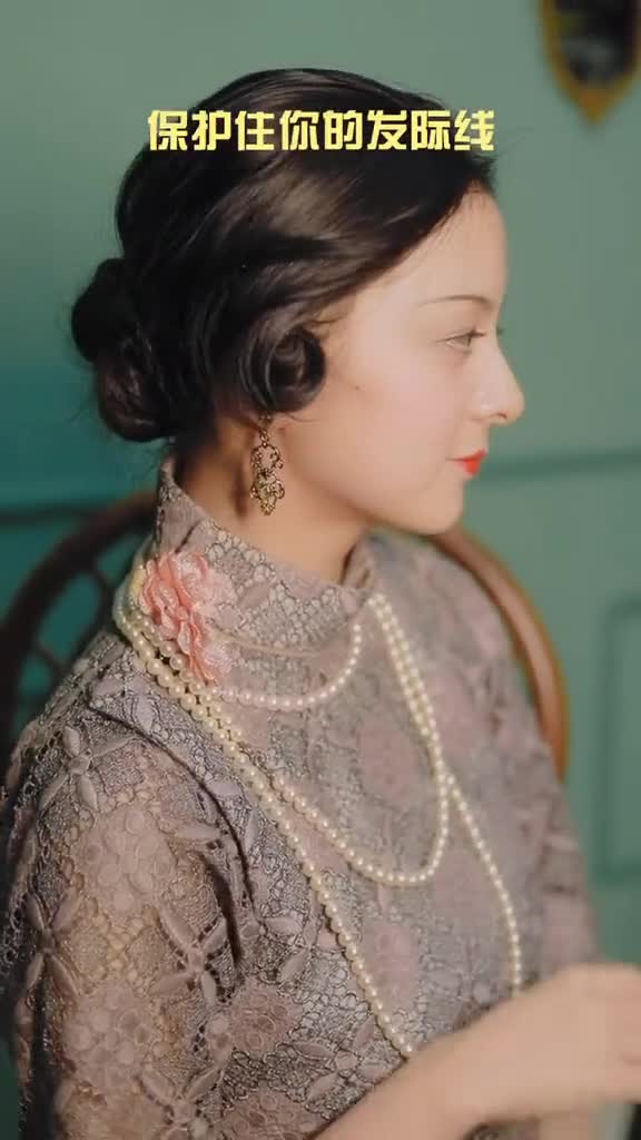 民国洋装应做什么发型小姐姐就像画里走出来的一般