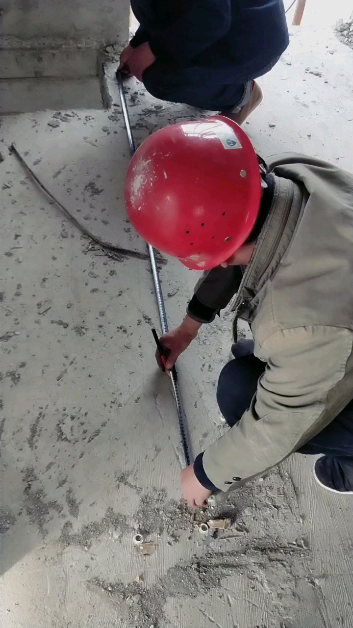 建筑切砖二次结构施工放线工序