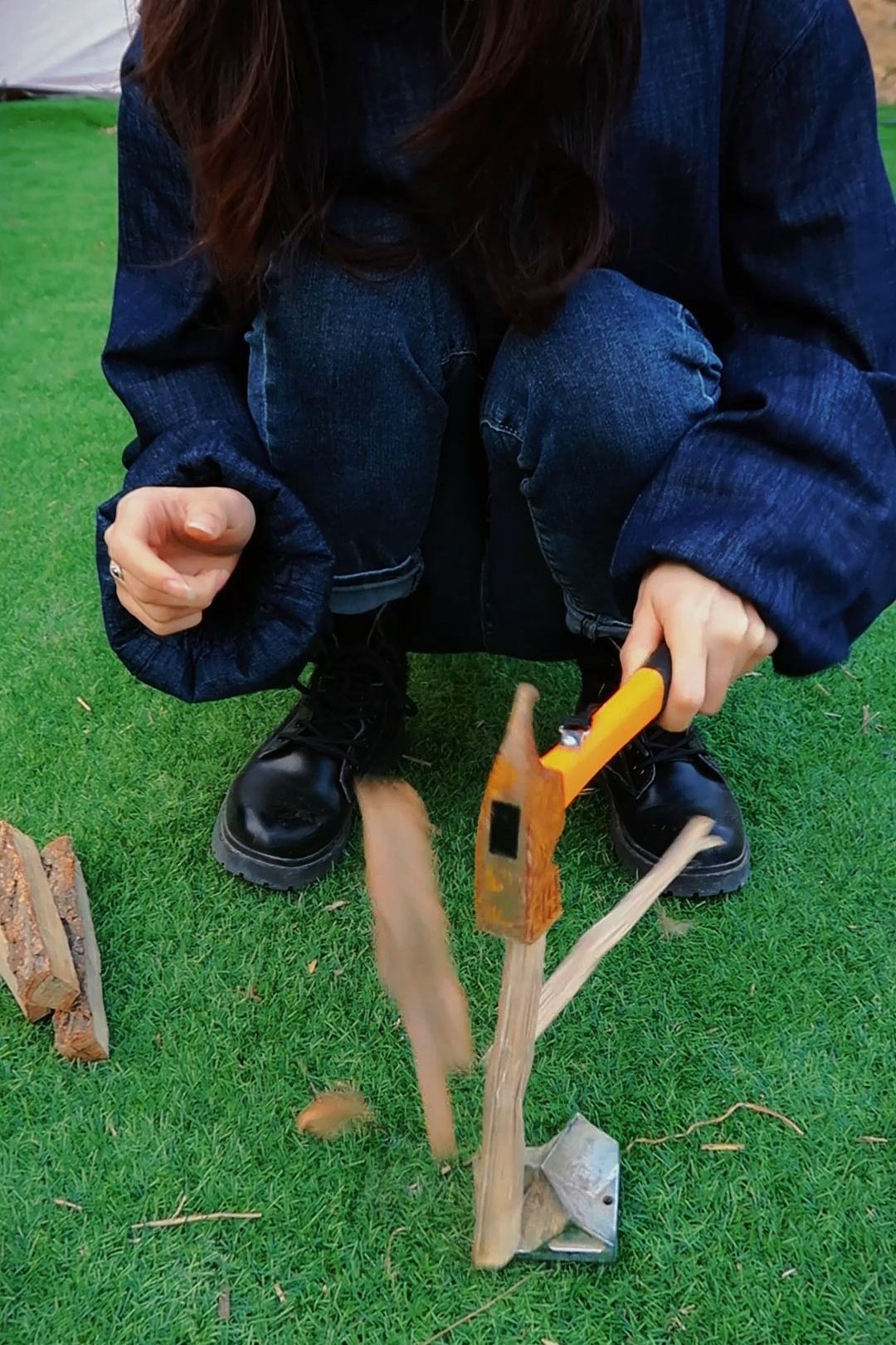 比格之火 迷你#劈柴器 ,毫无技巧可言,轻松有趣劈柴#露营 #露营妆备