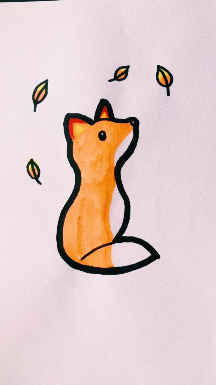 简笔画#小狐狸你在看什么?