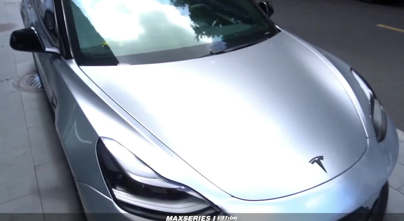 特斯拉model3汽车贴膜lbfilm改色膜液态金属铝水银