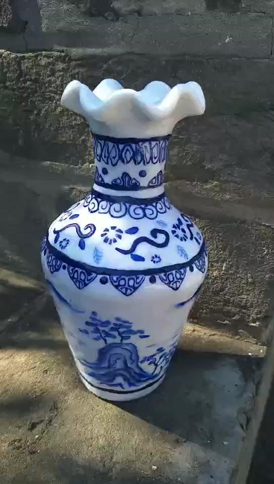 软陶仿青花瓷了解下丢失的记忆 #粘土手工-度小视