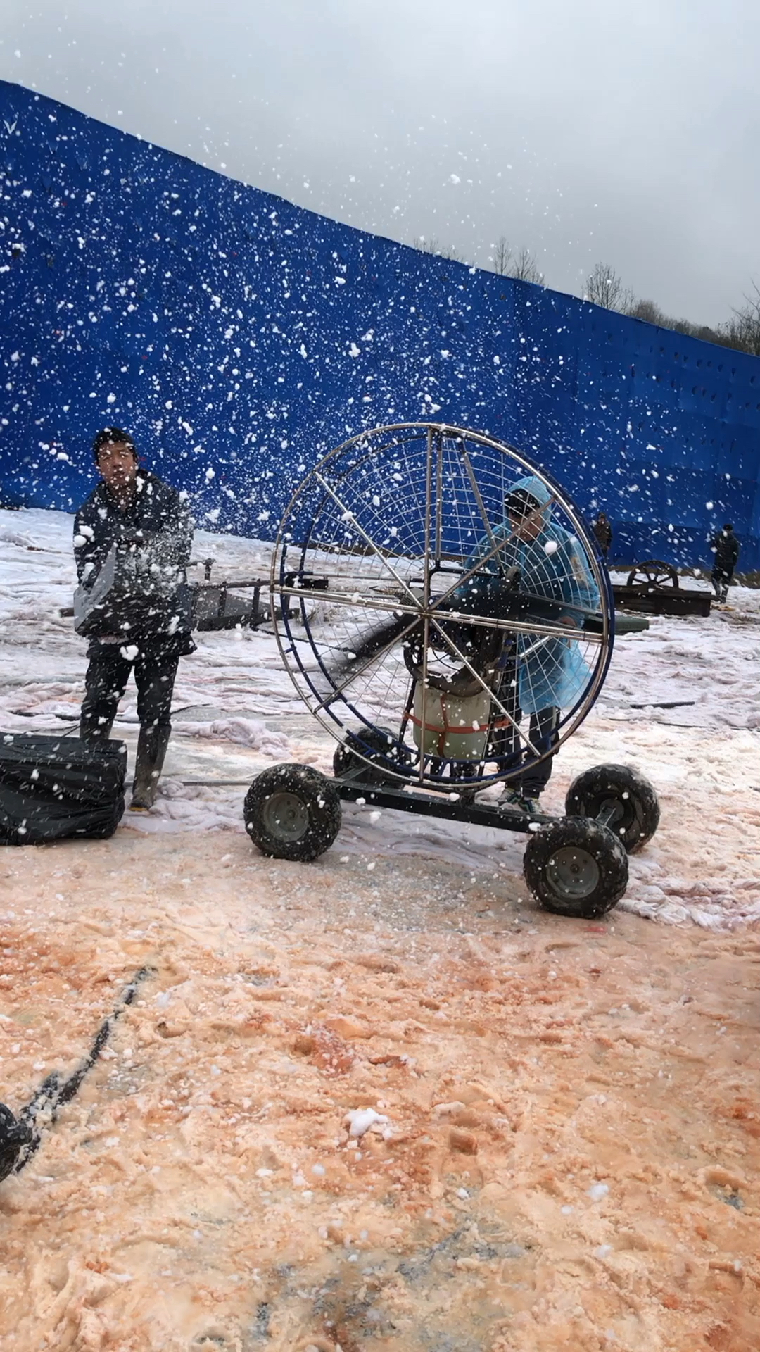 拍摄使用的人造雪