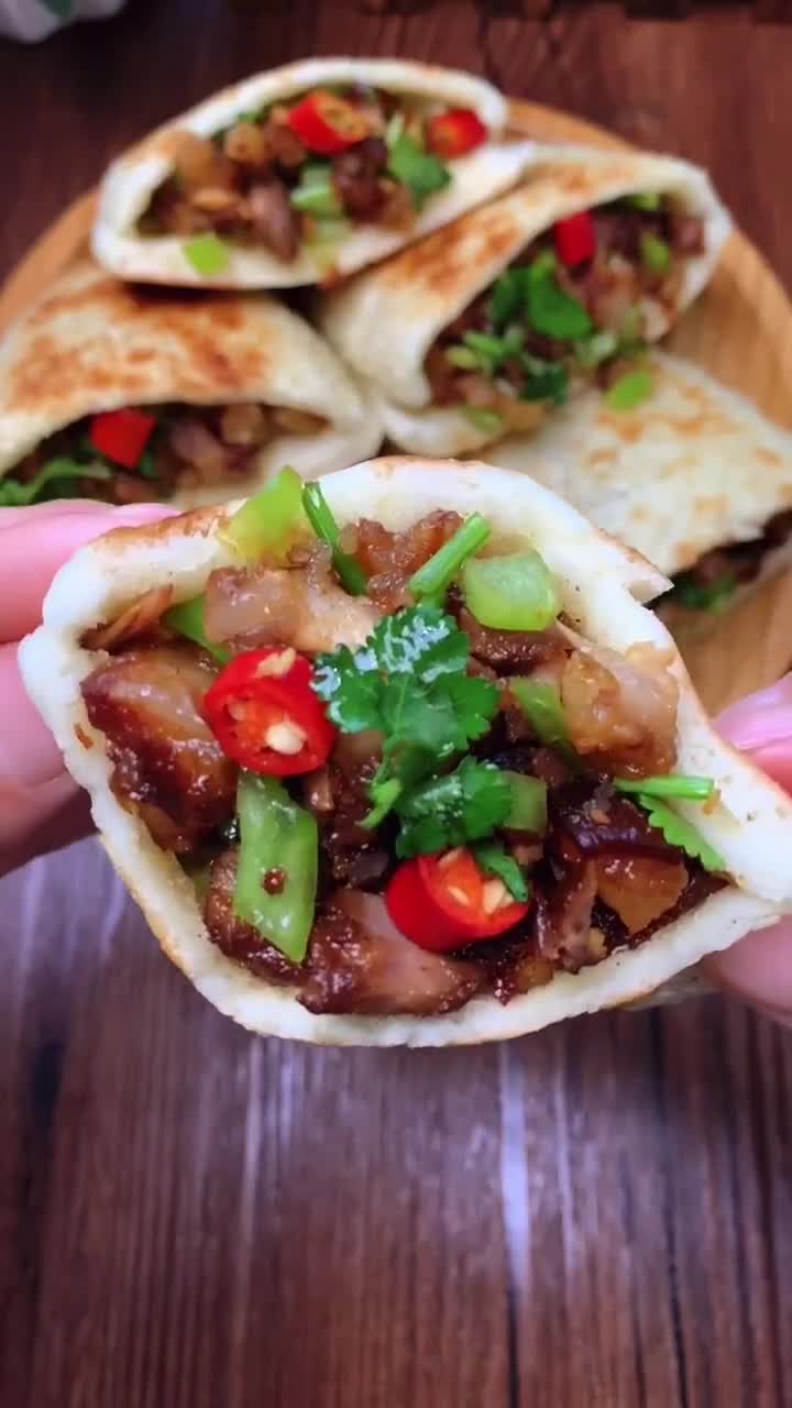 夹肉的口袋饼这样做,非常美味,大人小孩都喜欢!#美食分享