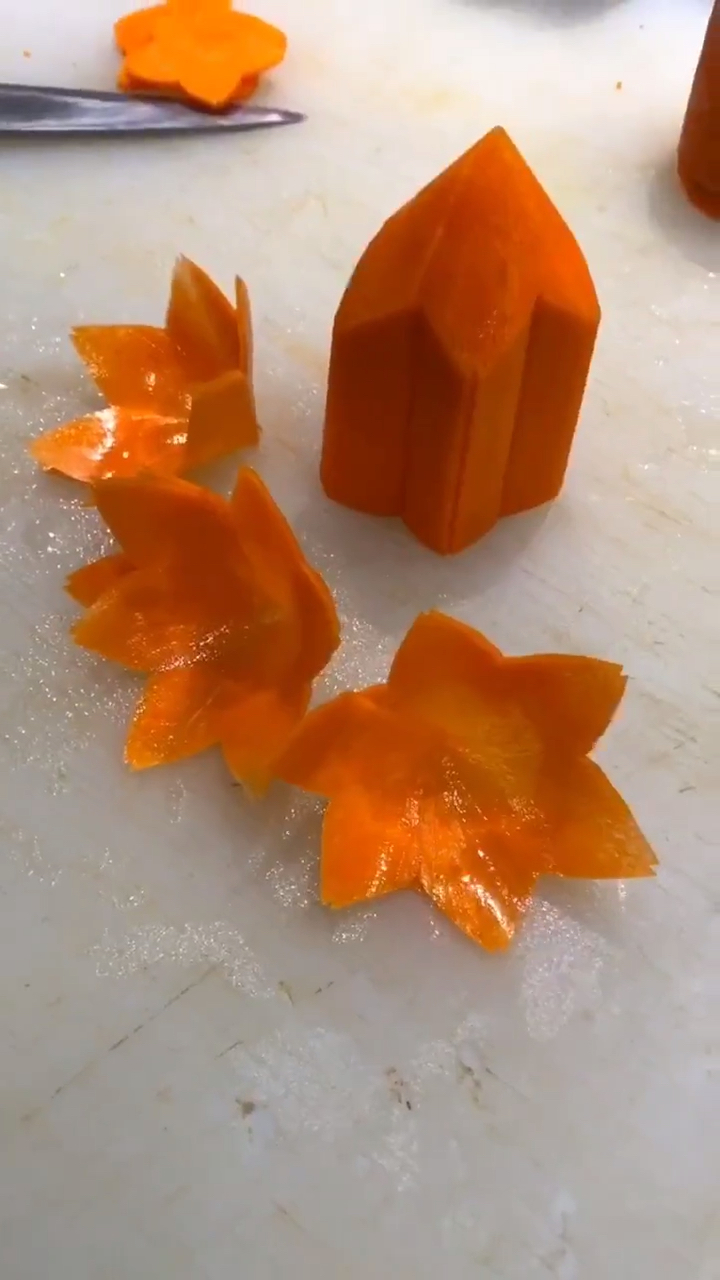 胡萝卜转花教程,喜欢的点点爱心