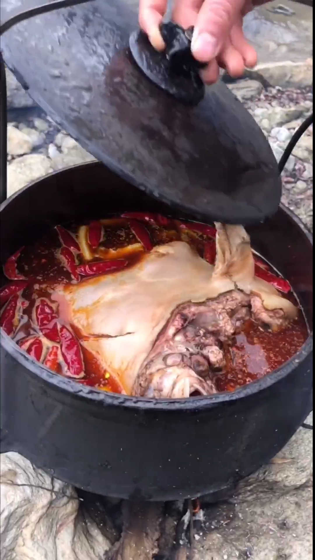 赵孟楷书#羊头已经下锅,开煮了