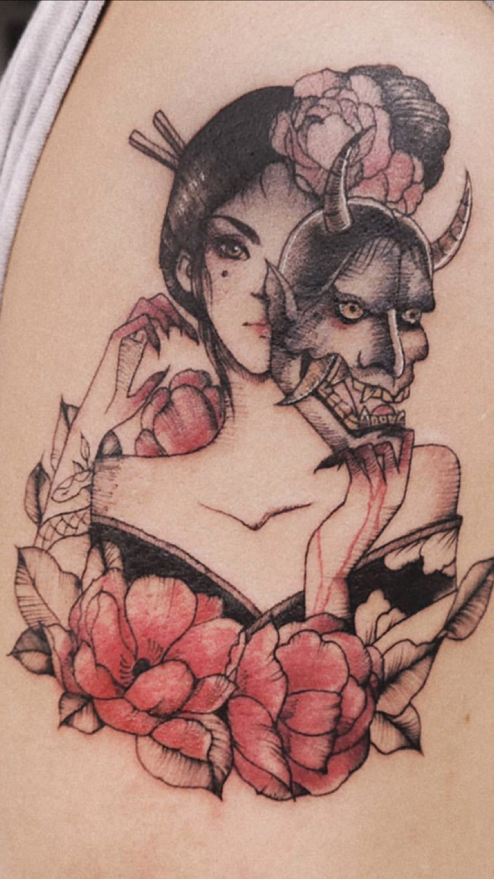 镜头里的秋天#面具艺妓哪款属于你呢#纹身#杭州大唐纹身