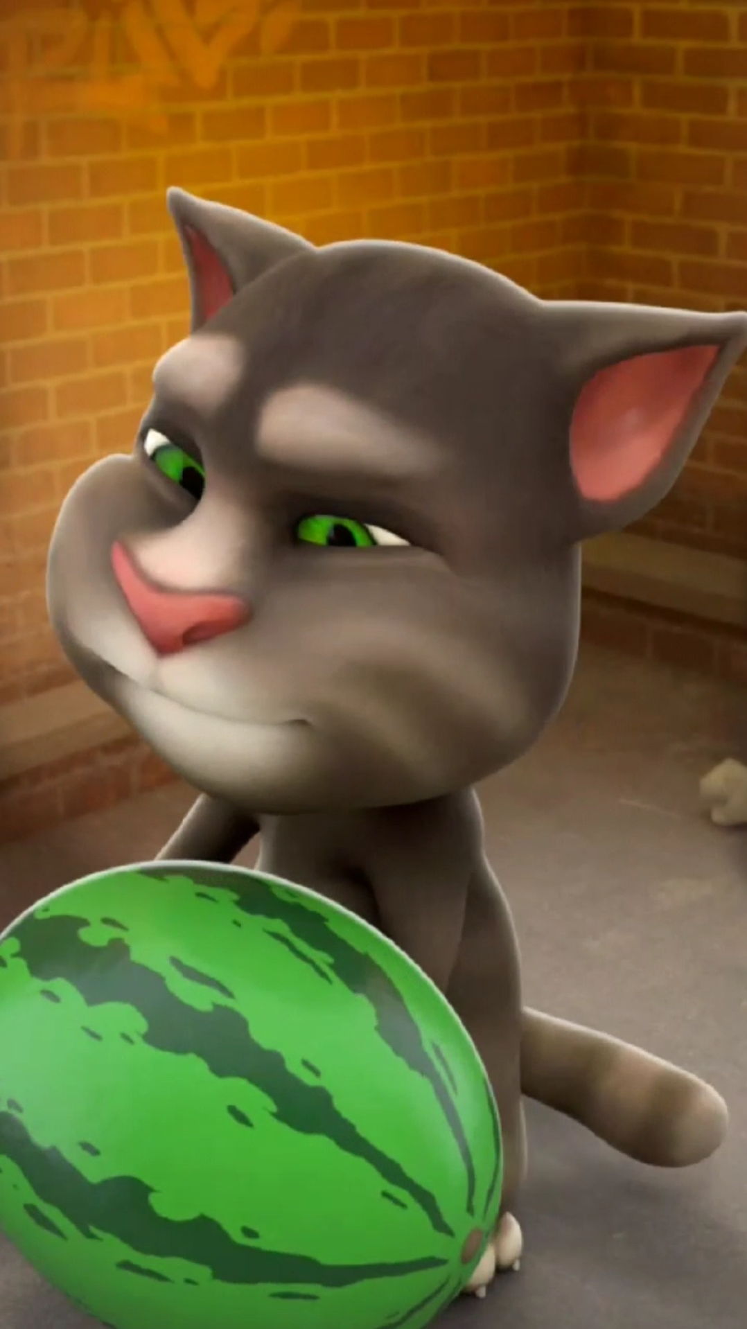 小汤姆8吃大西瓜一口吞啦!