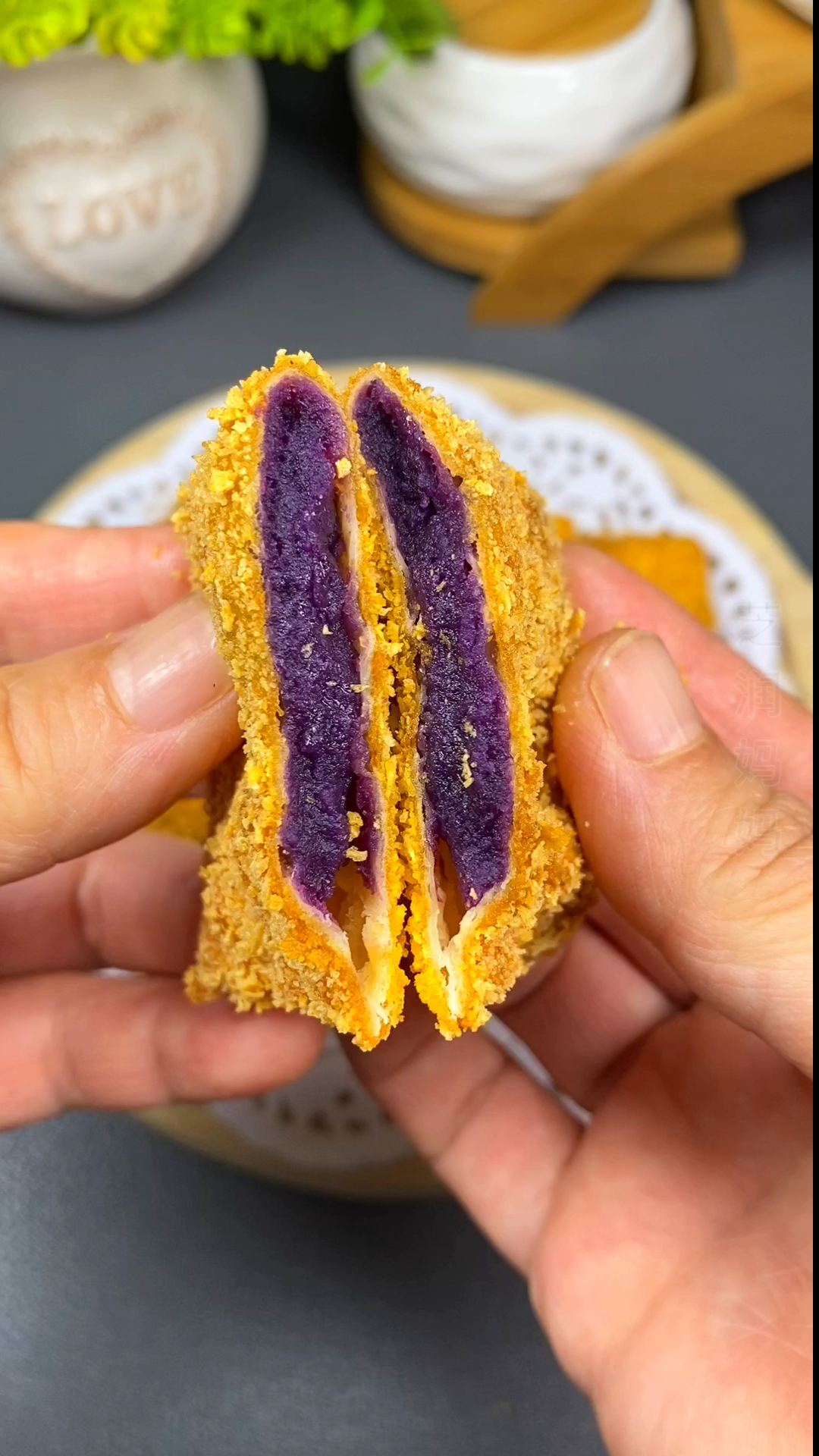 好吃的紫薯派来了