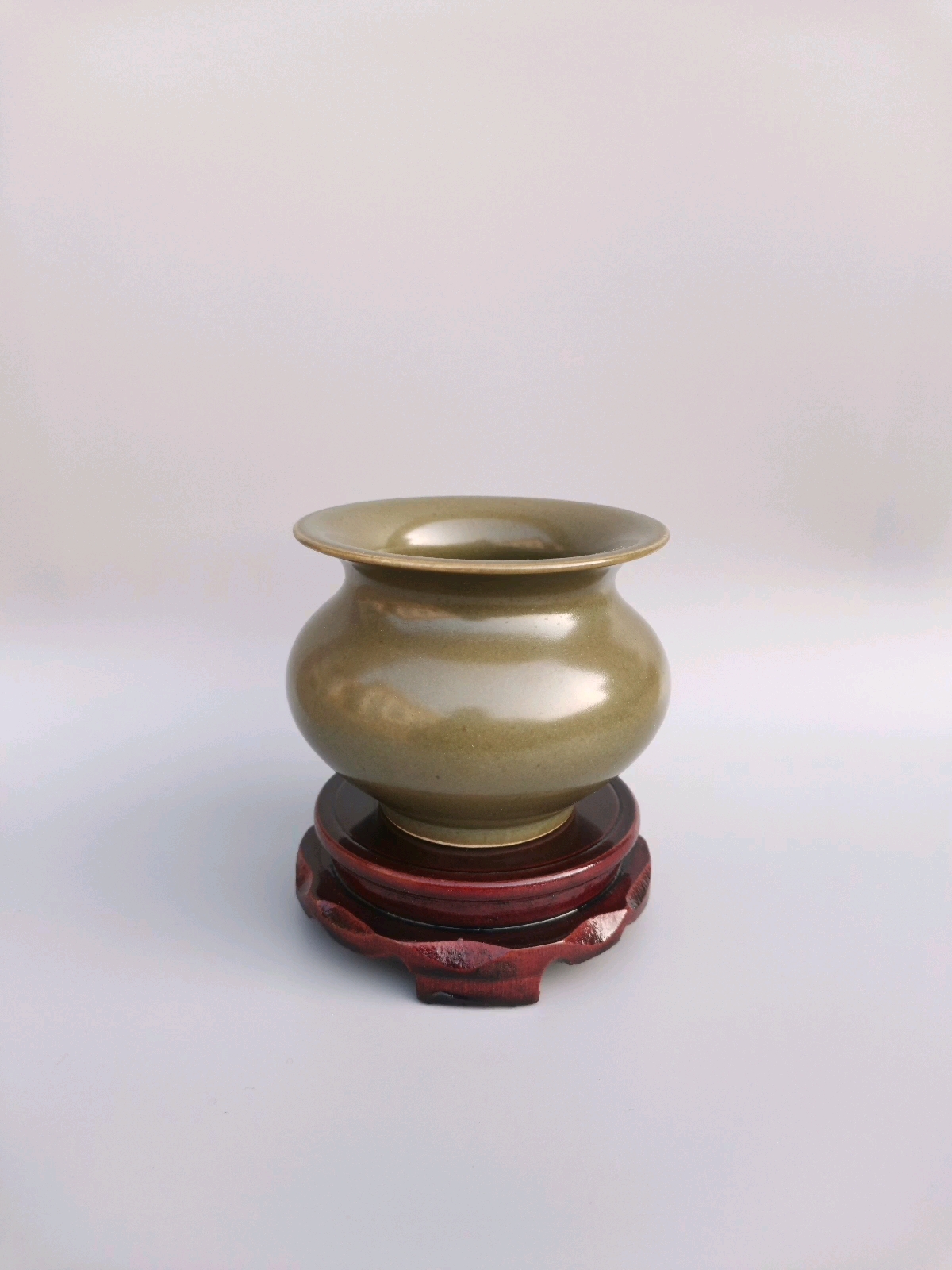 古玩瓷器收藏#明代万历茶叶末釉瓷器渣斗