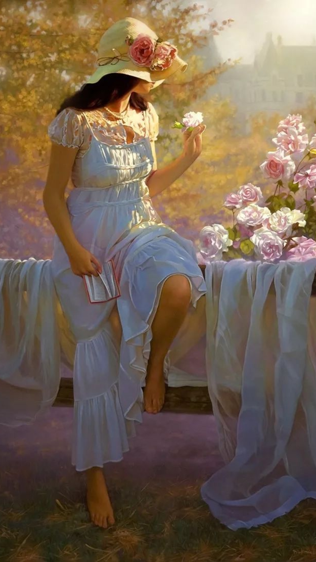 星海艺凡尘#清新脱俗的浪漫,唯美现代油画人物分享收藏鉴赏