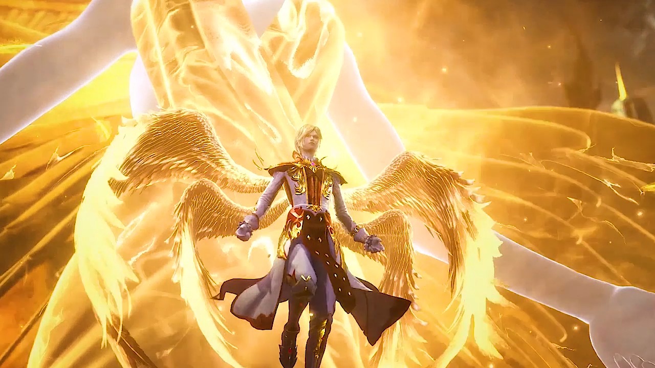 这就是六翼天使武魂么!期待千仞雪真身会有多美.