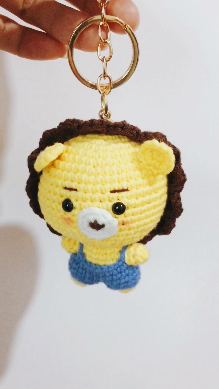 手工制作#毛线钩织 小狮子挂件