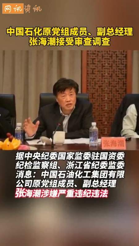 社会新闻#中国石化原党组成员,副总经理张海潮接受审查挡查