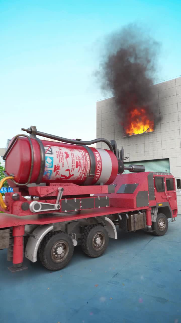 巨型灭火器消防车,这个设计怎么样?