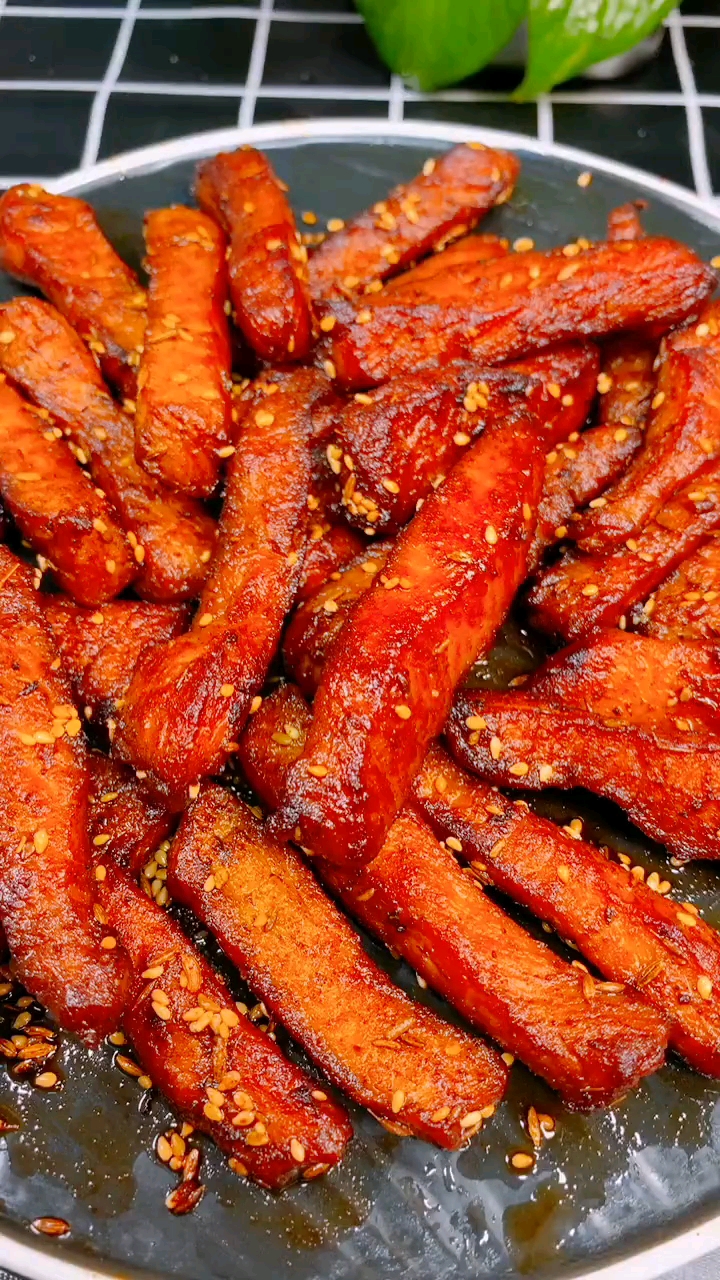 美食#香辣肉条完成