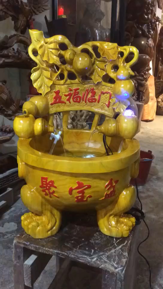 根艺五福聚宝盆