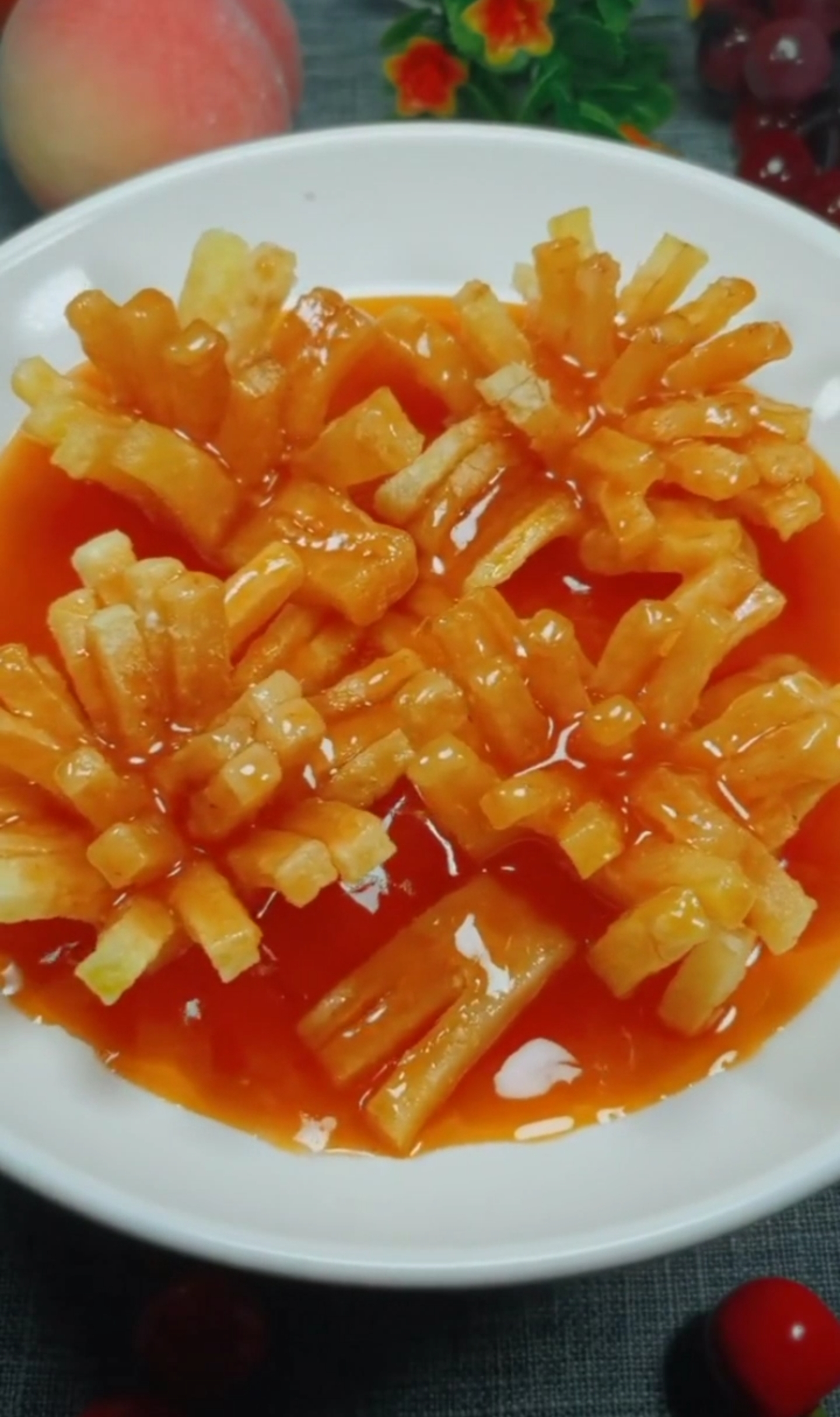 外酥里嫩 酸甜可口 菊花土豆