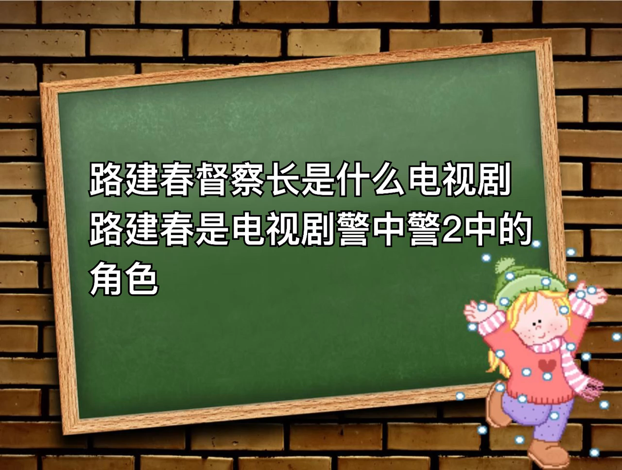 路建春督察长是什么电视剧?