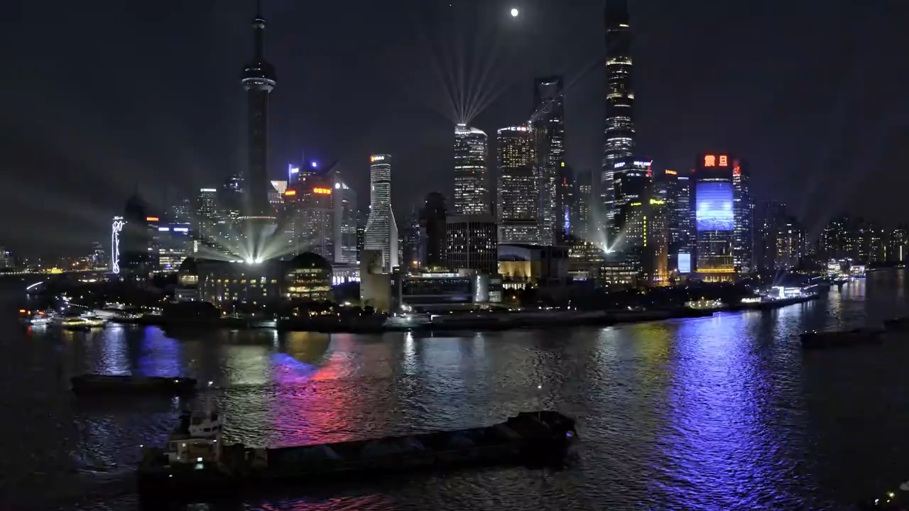 航拍#东方曼哈顿,世界金融城,这才是真正的夜上海