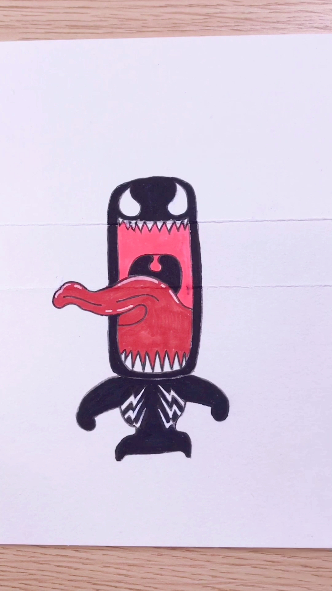 画画原来如此简单#画会开口说话的q版"毒液"