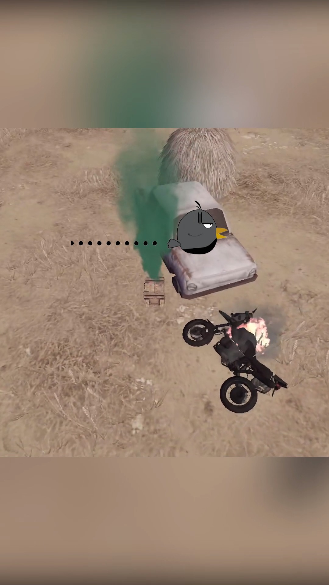 和平精英搞笑时刻#珍爱生命,远离鬼火摩托