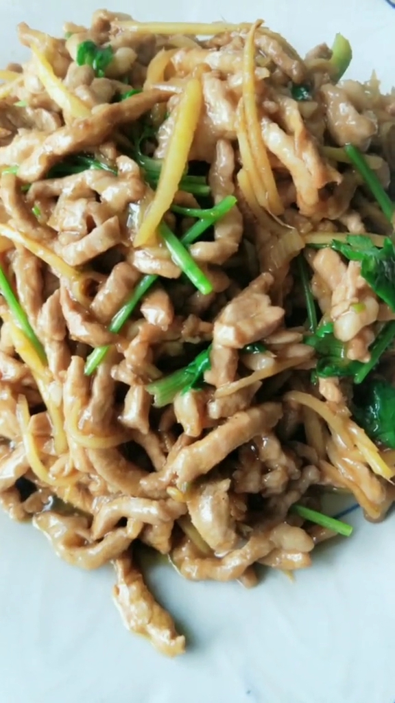 全民正能量喜哥教你姜丝肉的做法